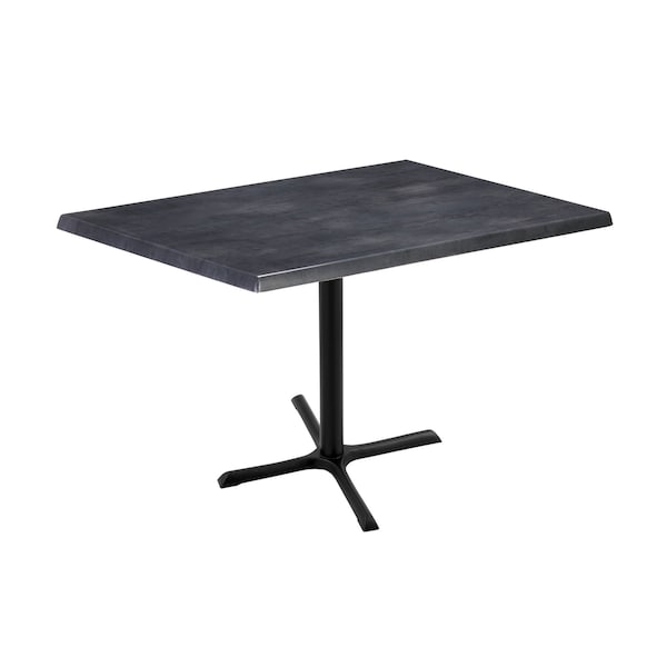 Holland Bar Stool Co 36" Tall OD211 Black Table Base 30" x 30" Foot 30" x 48" Black Steel Top by the HollBar Stool Co. OD211-3036BWOD3048BlkStl - main